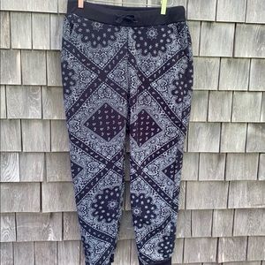 Black white bandana print sweat pants 2X True Rock